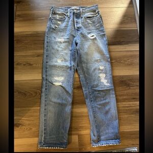 Point sur Distressed Wide Leg Jeans  Size 26 J.Crew